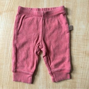 Stem Baby Organic Cotton Sweatpants in Salmon - Size Newborn, Boy/Girl, Pocket